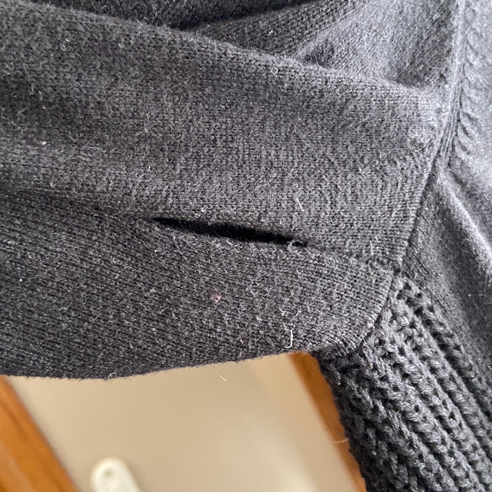 MICHAEL Michael Kors Black Open-Front Ribbed Cardigan - Picture 5 of 6